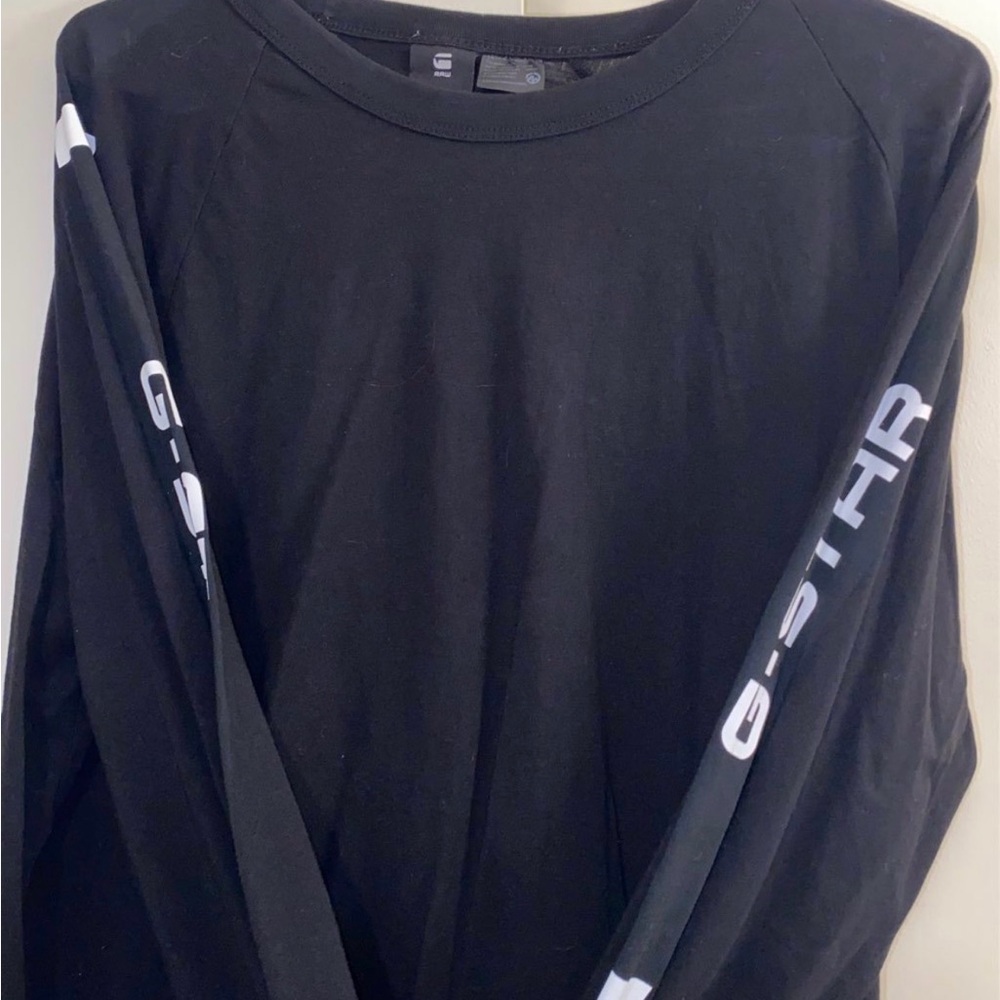 G-Star Black Long Sleeve Tee with Logo